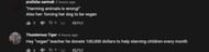 Screenshot from YouTube comments (1/6)